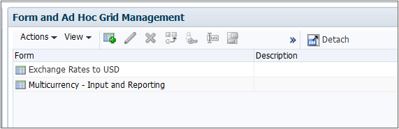 Form and Ad Hoc Grid Management